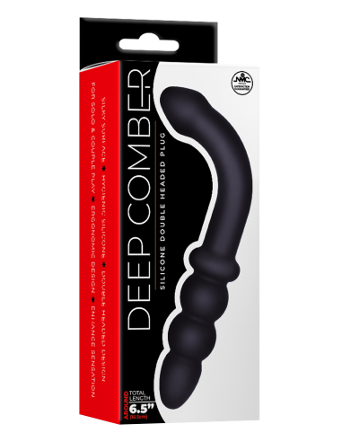 NMC 6.5 INCH SILICONE DOUBLE HEADED PLUG BLACK